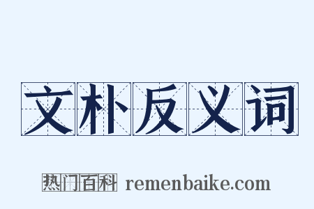 文朴反义词是什么意思的图片